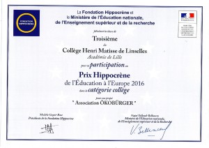 Prix Hippocrène - Projet ökobürger